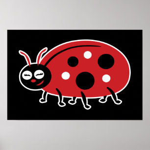 Póster Cute Ladybug