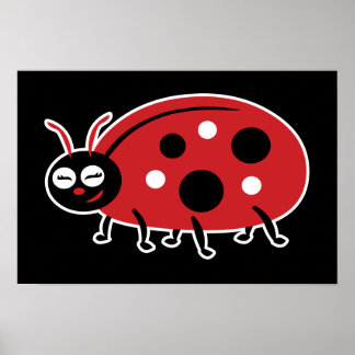 Póster Cute Ladybug