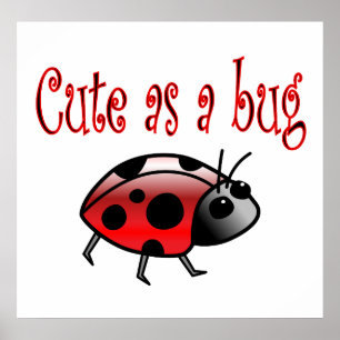 Póster Cute Ladybug