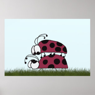 Póster Cute Ladybug Art Titulado You Are My Rock