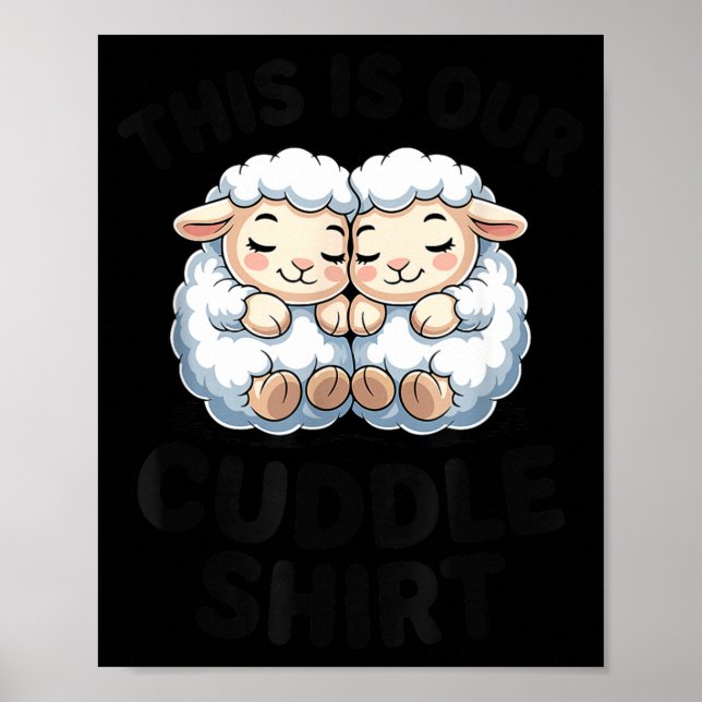 Póster Cute Lamb Couple This Is Our Cuddle  (Frente)