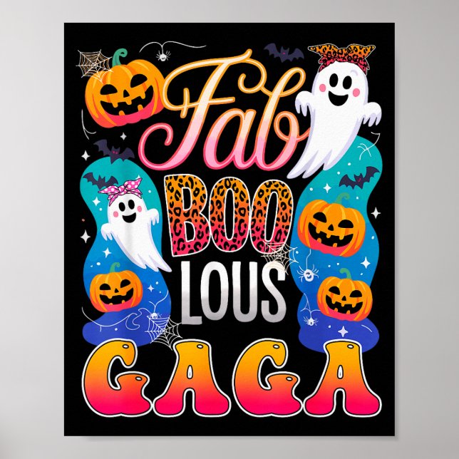 Póster Cute Leopard Fab Boo Lous Gaga Soky Halloween Cost (Frente)