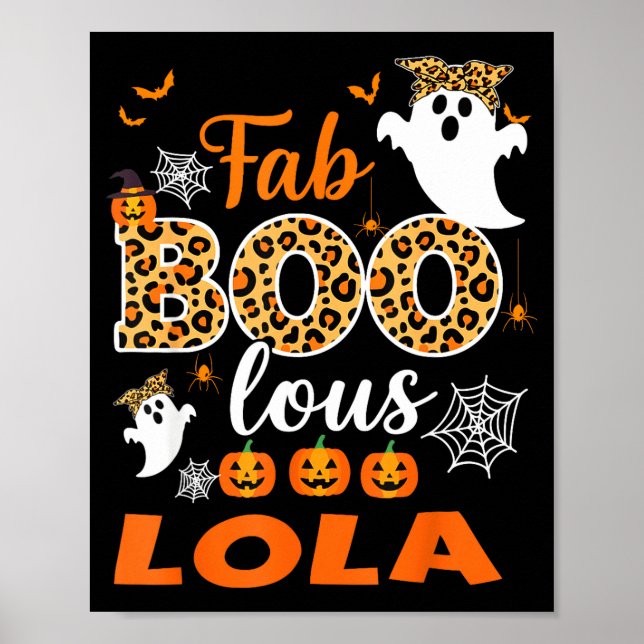 Póster Cute Leopard Fab Boo Lous Lola Soky Halloween Cost (Frente)