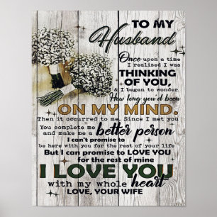 Póster Cute Letter To Husband   Lovely Gift   Father Day
