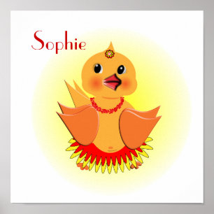 Póster Cute Little Chick cartel personalizado divertido p