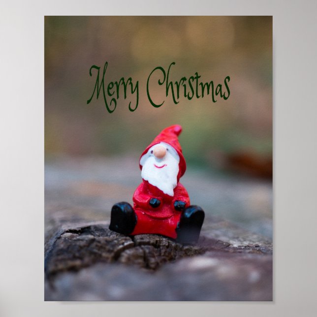 Póster Cute Little Santa Clause Merry Christmas (Frente)