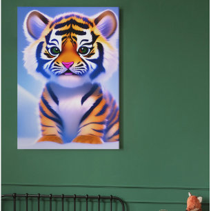 Póster Cute Little Tiger Cub