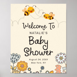 Póster Cute lo que será revelar la bienvenida a Baby Show