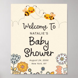 Póster Cute lo que será revelar la bienvenida a Baby Show
