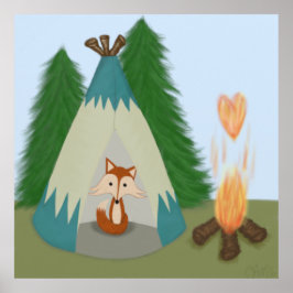 Póster Cute Lone Fox