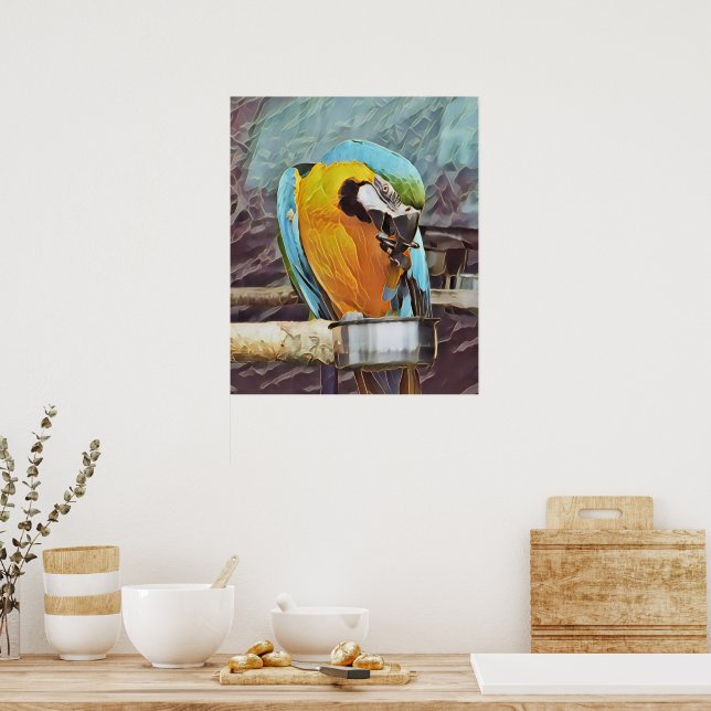 PÓSTER CUTE MACAW (Cocina)