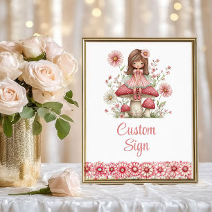 Póster Cute Magical Fairy Blush Rosa Cumpleaños 3 Persona