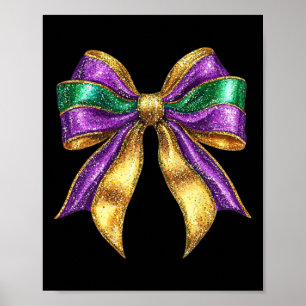 Póster Cute Mardi Gras Fat Coquette Bow Martes Chica