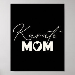 Póster Cute Martial Arts Mother's Day Karate Mom