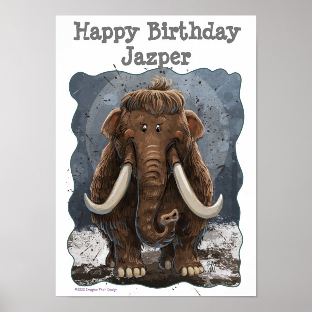 Póster Cute Mastodon (Frente)