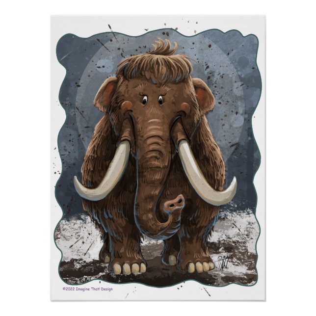 Póster Cute Mastodon (Anverso)