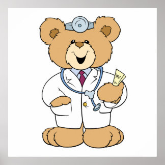 Póster Cute Médica Teddy Bear