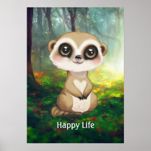 Póster Cute Meerkat
