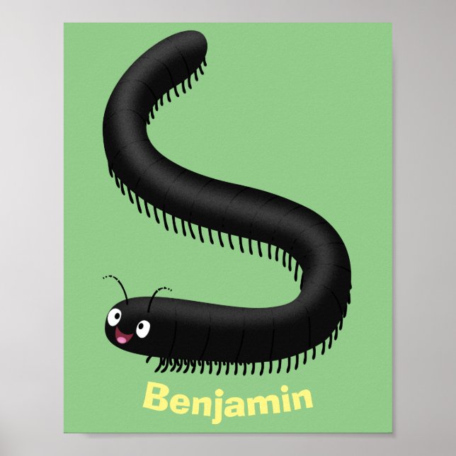 Póster Cute millipede cartoon illustration (Frente)