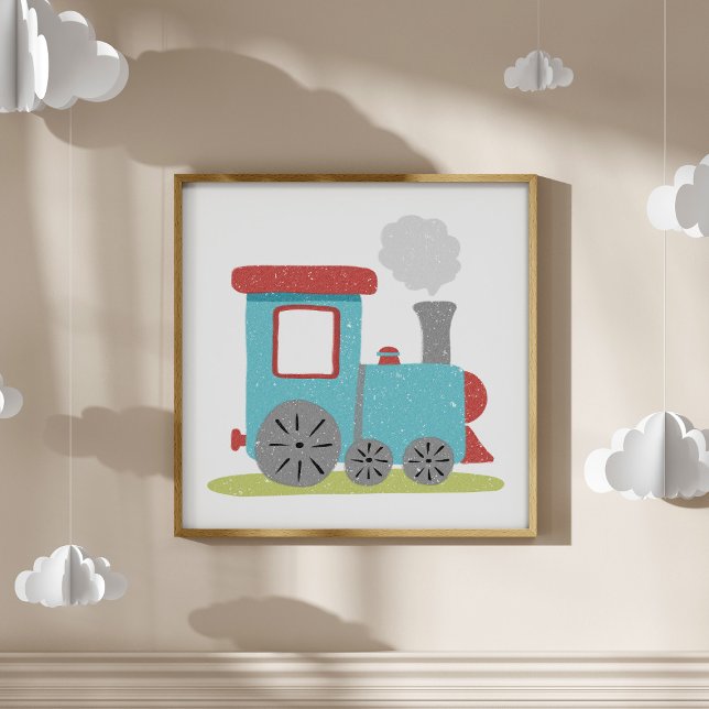 Póster Cute & Modern Hand-Drawn Train Nursery Art (Subido por el creador)
