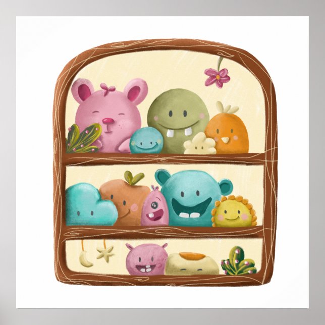 Póster Cute Monster Nursery Art (Frente)