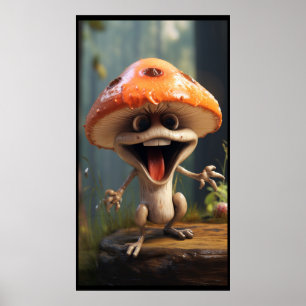 Póster Cute Mushroom