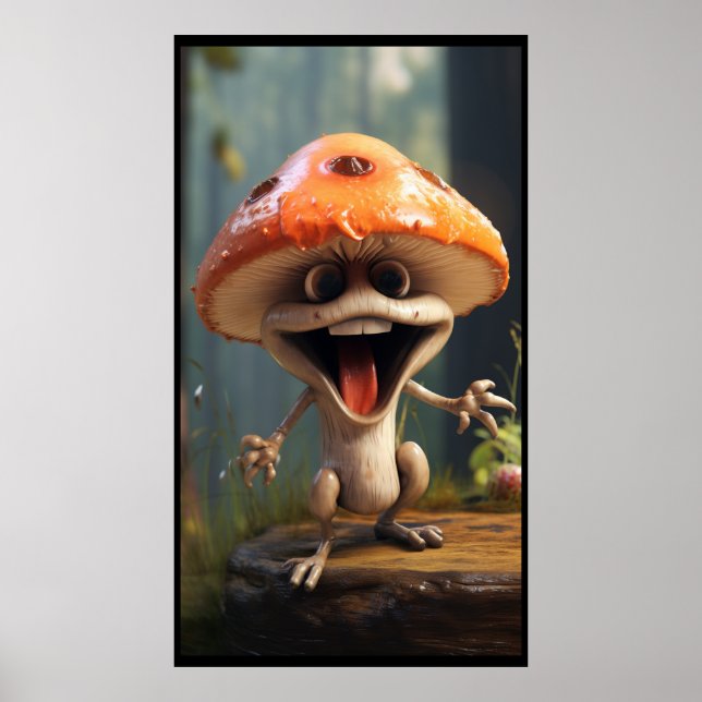 Póster Cute Mushroom (Frente)