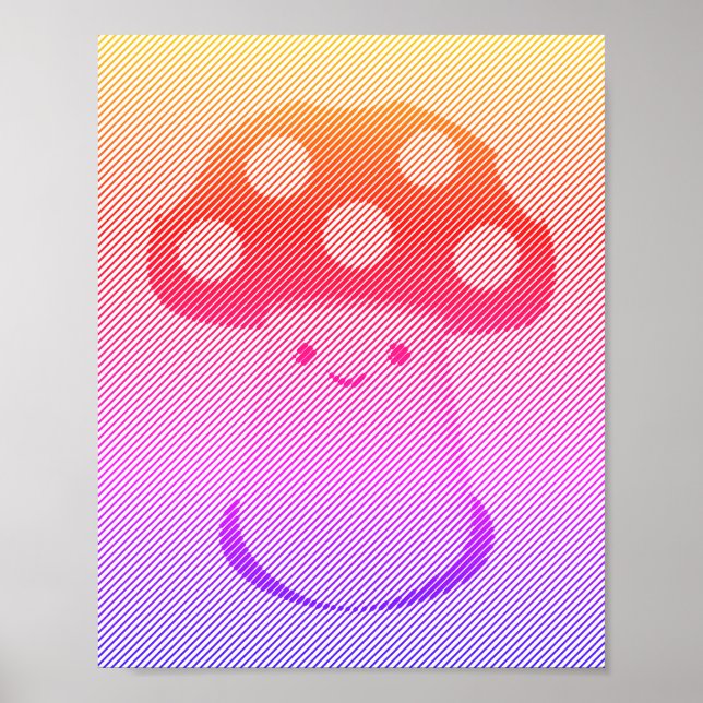 Póster Cute Mushroom Art (Frente)