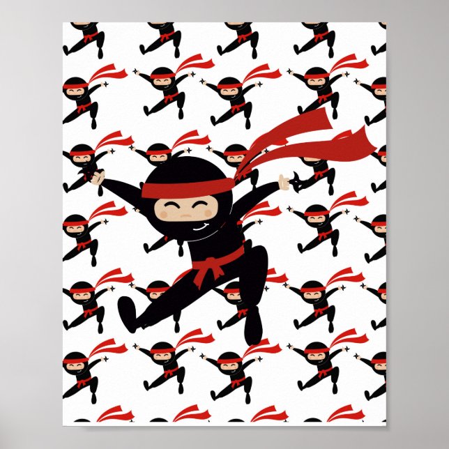 Póster Cute Ninja Ninjas (Frente)