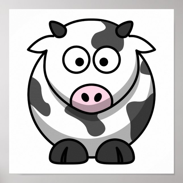 Póster Cute Personalizado Cow (Frente)
