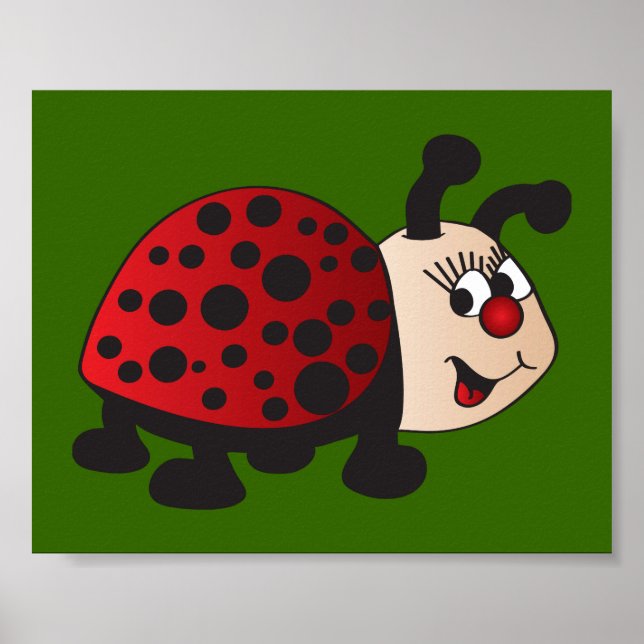 Póster Cute Personalizado Ladybug (Frente)