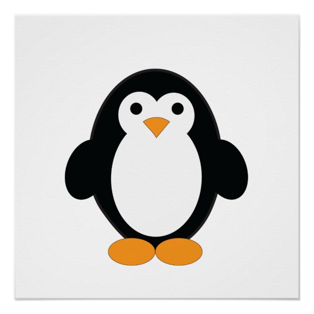 Póster Cute Personalizado Penguin (Anverso)