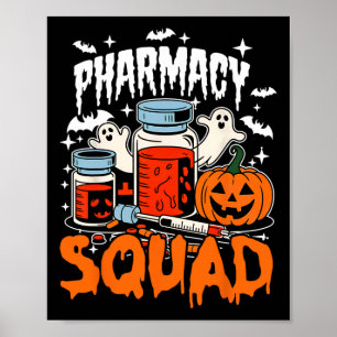 Póster Cute Pills Farmacéutica Escuadrón Técnico Farmacéu