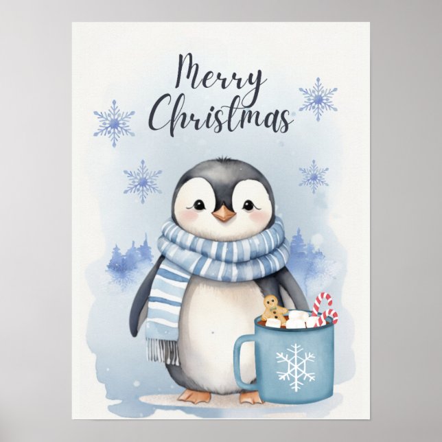 Póster Cute pingüino 3 (Frente)