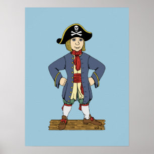 Póster Cute Pirate Lad