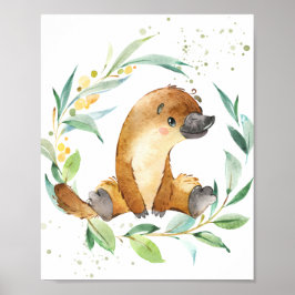 Póster Cute Platypus Eucalyptus Greeneration Kids Wall Ar
