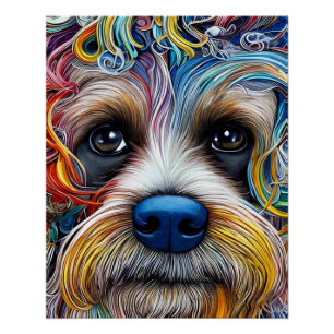 Póster Cute Pop Art Terrier