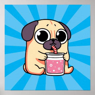 Póster Cute Pug