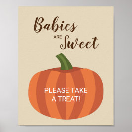 Póster Cute Pumpkin Babies Are Sweet Fall Baby Shower