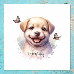 Póster Cute Puppy Sigue Sonriendo Poster
