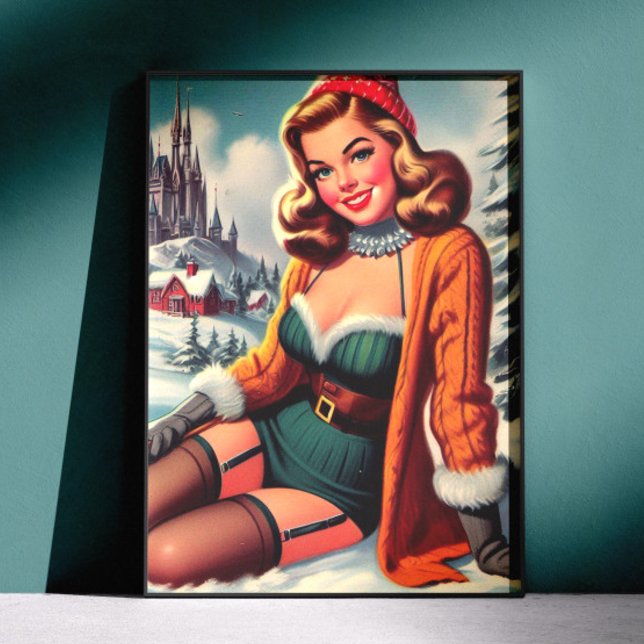 Póster Cute Retro Invierno Pin-up (Subido por el creador)
