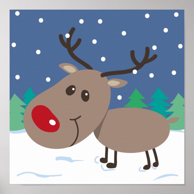 Póster Cute Rudolph - Poster (Frente)