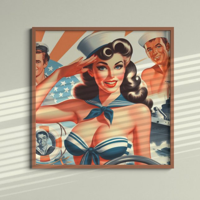 Póster Cute Sailor Pinup (Subido por el creador)