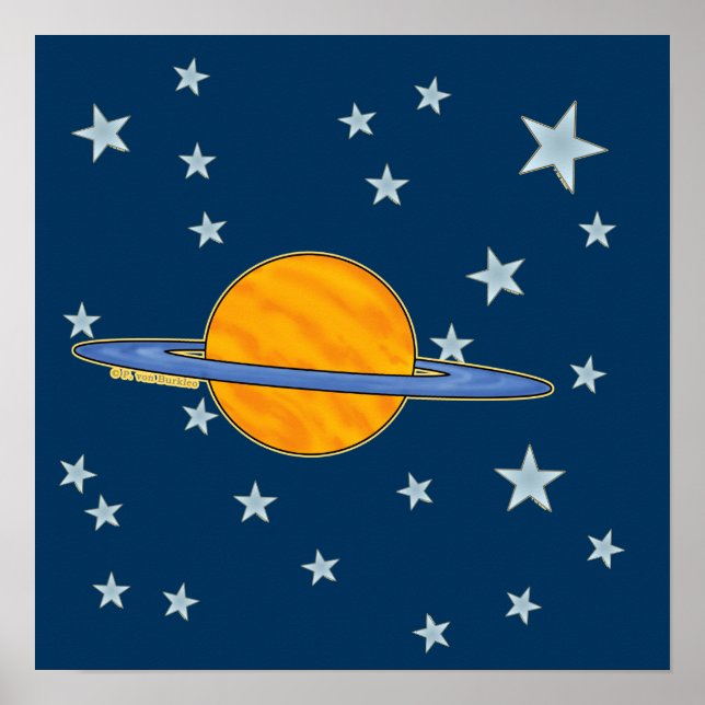 Póster Cute Saturn Poster (Frente)