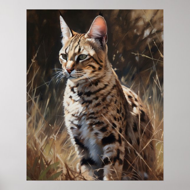 Póster Cute Savannah Cat Art Print Poster (Frente)