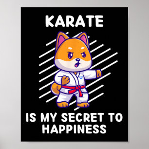 Póster Cute Shi Inu Karate Es Mi Secreto Para La Felicida
