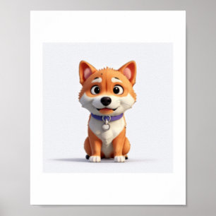 Póster Cute Shiba Inu