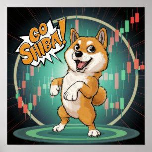 Póster Cute Shiba Inu Dog