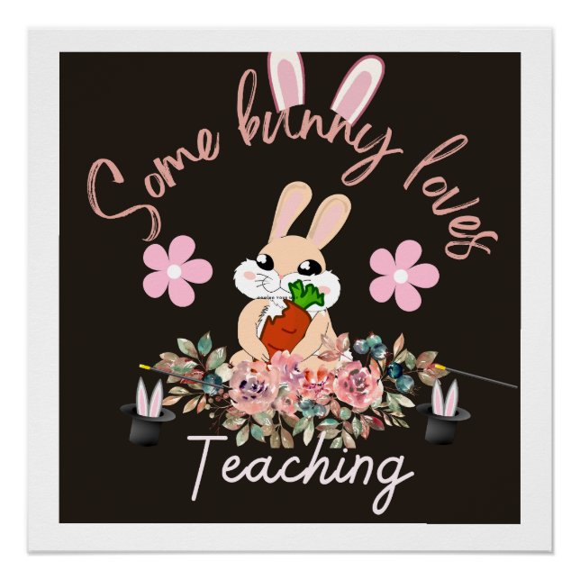 Póster Cute some bunny loves teaching mug (Anverso)