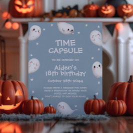 Póster Cute Spooky Un Rótulo de Cápsula de Halloween Time